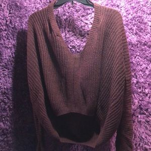 rue21: Burgundy Open Back Sweater